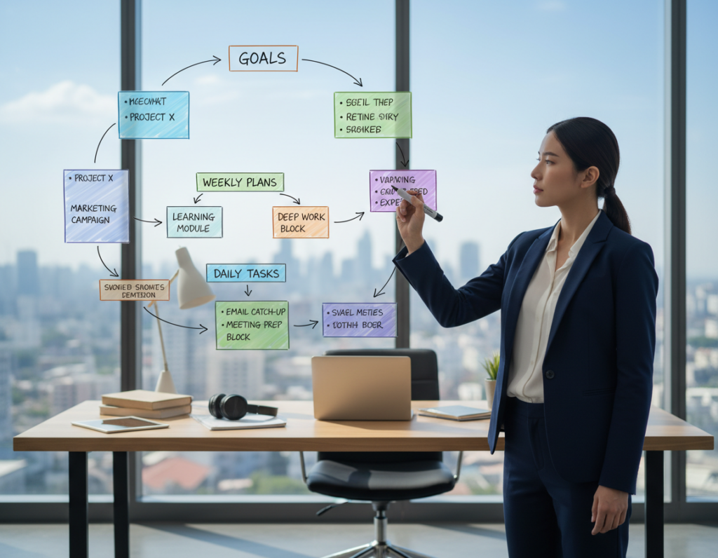 Designing a Personal Execution Framework That Connects Goals, Weekly Planning, and Daily Output